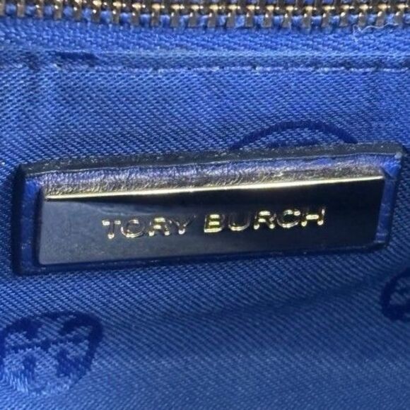 Tory Burch Harper Double TT Logo Embossed Pebble Leather Macaw Backpack MRP $495 main image 13